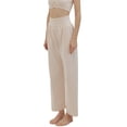 thumbnail image 2 of Pantalones de Yoga de Pierna para Mujer, Holgados y Cómodos, de Cintura Alta, con Bolsillos. Gris Leche L, 2 of 9