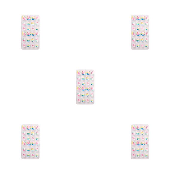 Seitruly 1 Juego de puntas de uñas artificiales, estilo de dibujos animados, adorables uñas postizas, calcomanías de arte para niños, herramienta de Type2 NO2 Seitruly CBP304184