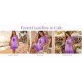 thumbnail image 6 of Cuteduck Women’s V-Neck Short Sleeve Casual Midi Dress – Boho Print, Loose Fit Flowy A-Line Sundress – Summer Beach & Everyday 1X-5X, 6 of 7