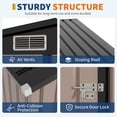 thumbnail image 5 of Soonbuy 4x8 FT Metal Outdoor Lean to Storage Shed, Lean to Garden Shed Utility Tool Shed, Heavy-Duty Outdoor Metal Wall Side Storage Sheds, 5 of 9