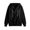 Black, variant on Women's Fleece Lined Hoodie with Snap Buttons, Drawstring V-Neck Pullover, Raglan Long Sleeve Casual Fall Winter Top, S-2XL
