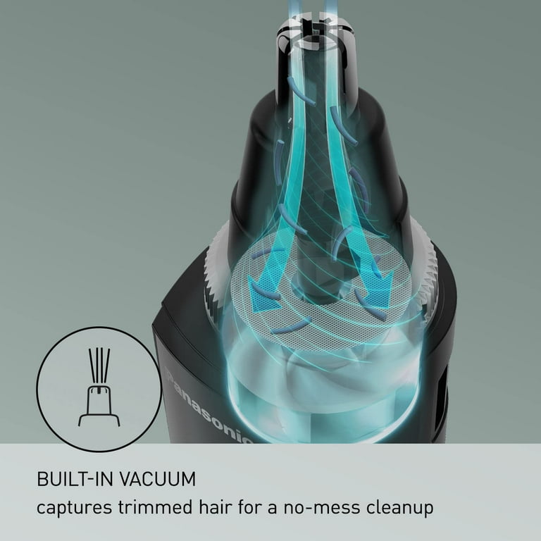 Panasonic ER-GN70-K Men's Ear and Nose Hair Trimmer with Vacuum