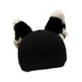 thumbnail image 4 of Quzzie Ski Helmet Cover Knitted Hat Fun Animal Ear Universal Helmet Accessory Wind Resistant Scratch Protection Winter Headgear Suitable for Snowboarding Skiing Team Use Black White Ear, 4 of 8