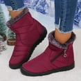 thumbnail image 2 of CAICJ98 Snow Boots Women Warm Lined Waterproof Ankle Booties Anti-Slip Womans Winter Boots (Red,Size 7.5), 2 of 9