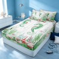 thumbnail image 3 of Erosebridal Marine Seahorse Zipper Twin Comforter Sets with Fitted Sheet and 2 Pillowcases, Coastal Animal Zipper Bedding Set, Gray Reversible, 3 of 7