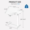 thumbnail image 5 of GIANNA Adjustable Overbed Table with Wheels, Mobile Rolling Laptop Desk, Tilting Bedside Table for Laptop, Bed, Sofa, and Office Use, White, 5 of 7