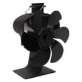 thumbnail image 2 of Ventilador de estufa de 6 aspas con encendido automático, no eléctrico, resistente a altas temperaturas, con corona negra, 2 of 14