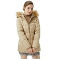 thumbnail image 3 of Orolay Women's Mid Length Thickened Down Jacket Puffer Hooded Down Coat with Faux Fur Khaki M, 3 of 6