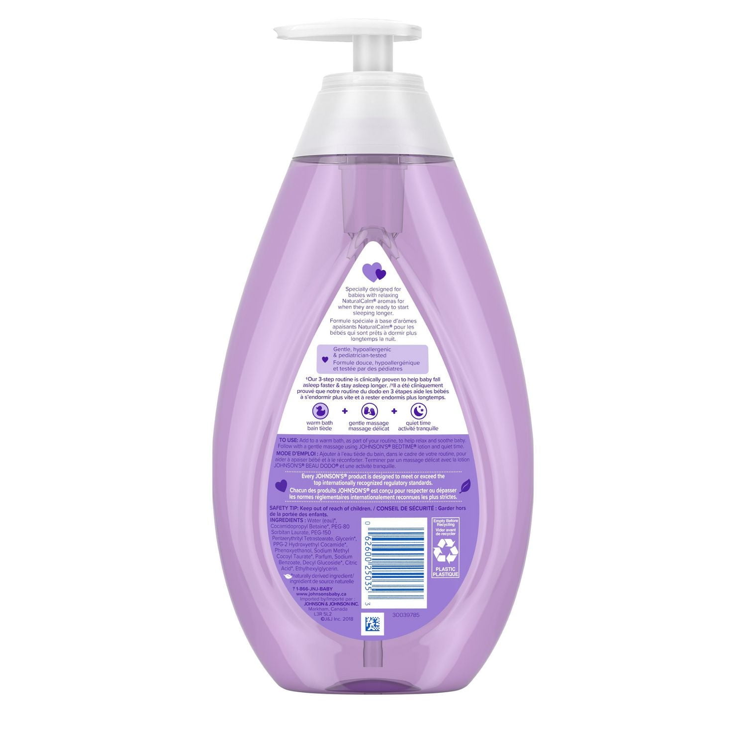 Bain nettoyant pour bébés Johnson's Beau Dodo, grand format de 800 ml