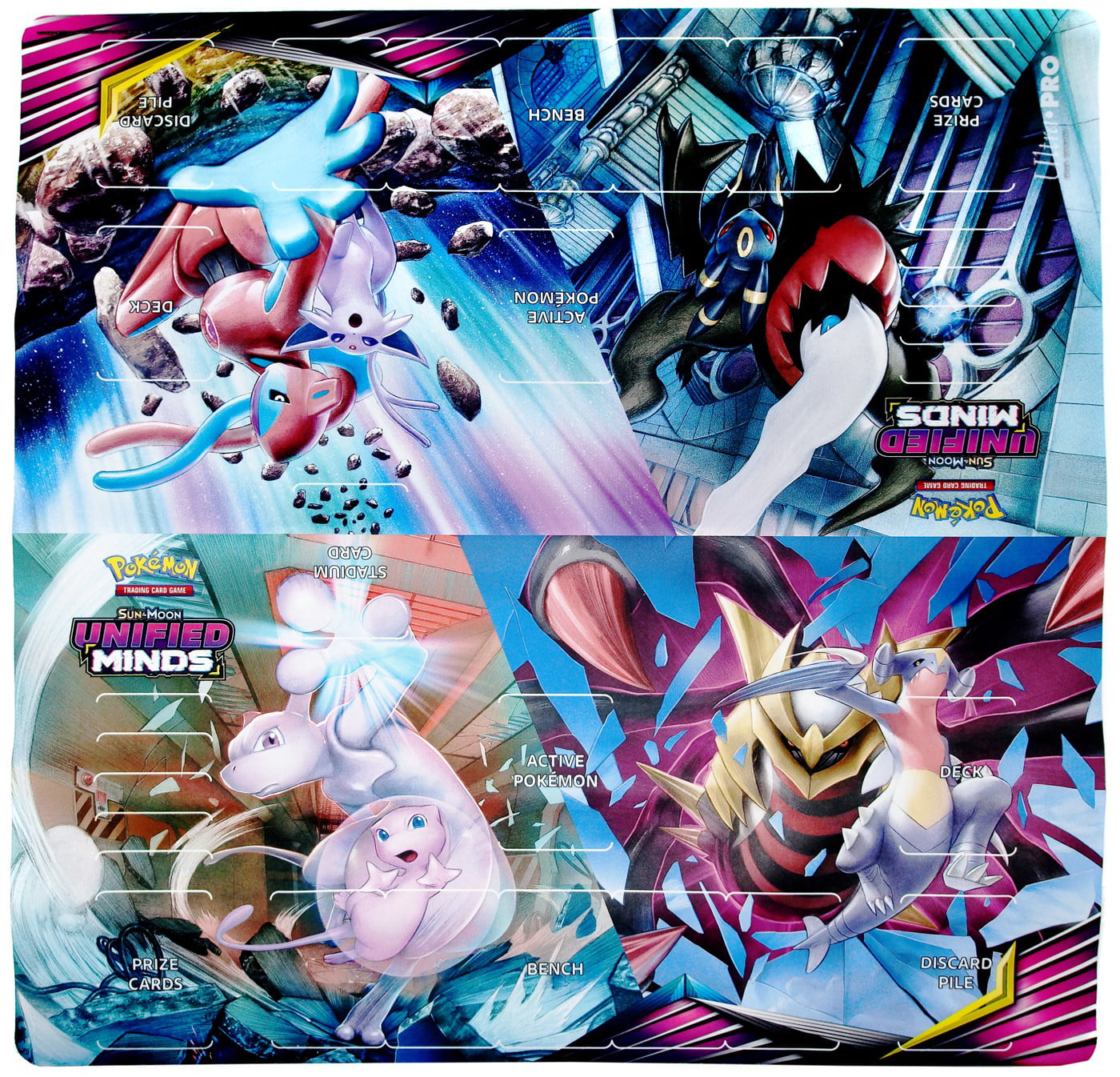 Pokemon Unified Minds Paper Fold Out Playmat w/ Rules on Reverse Official