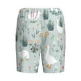 thumbnail image 5 of Easygdp Goose and Doodle Flowers Men's Short Pajama Pants, Sleep Shorts, Household Pants, Casual Pants with Pockets - 3X-Large, 5 of 9