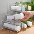 thumbnail image 2 of OULII 2Pcs Bottle Organizer Translucent White Stackable Water Bottle Storage Basket for Kitchen Organization, 2 of 8
