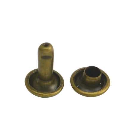 

Fenggtonqii Bronze Double Cap Leather Rivets Tubular Metal Studs Cap 8mm and Post 10mm Pack of 300 Sets