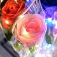 thumbnail image 3 of KUIZAP 1pc Led Light Up Glowing Roses Red Flower Bouquet Led Flash Handheld Valentine's Day Glow Party Wedding Decoration(pink), 3 of 7