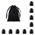 thumbnail image 3 of Toystoory Bolsas de joyería súper suaves, bolsas con cordón reutilizables, fáciles de usar y que ahorran espacio, color negro negro 10Conjunto, 3 of 6