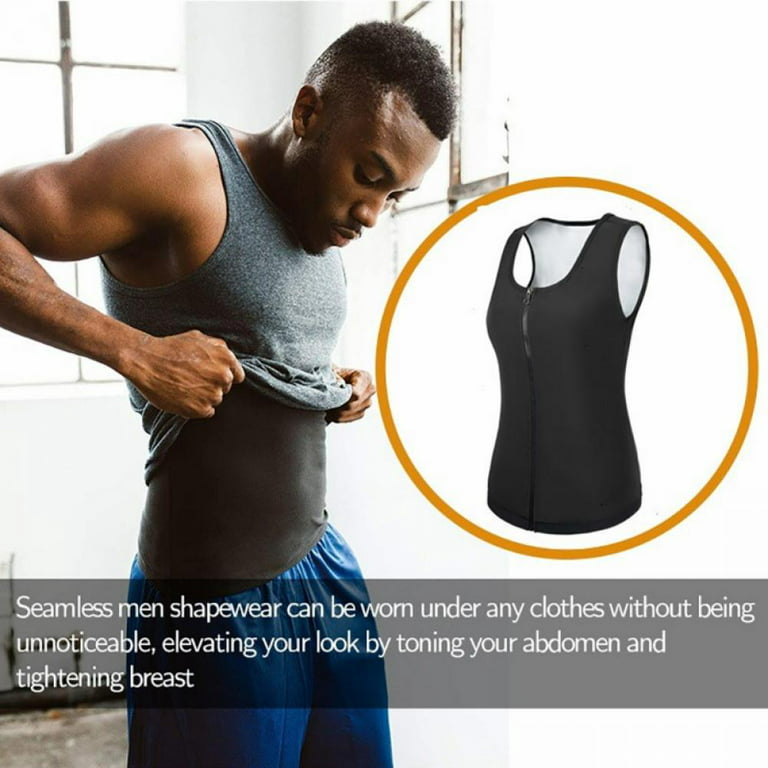 TOPWONER Sweat Shaper Men's Premium Slimming Shapewear Workout Sauna Tank  Top Vest S-5XL 