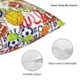 thumbnail image 3 of Pofeuu Balls Print Double-sided plush pillowcase Square Throw Pillow Covers Pillows Cover for Living Room Bedroom Sofa Couch Cushion Cover（No pillow core）-12"x12", 3 of 7