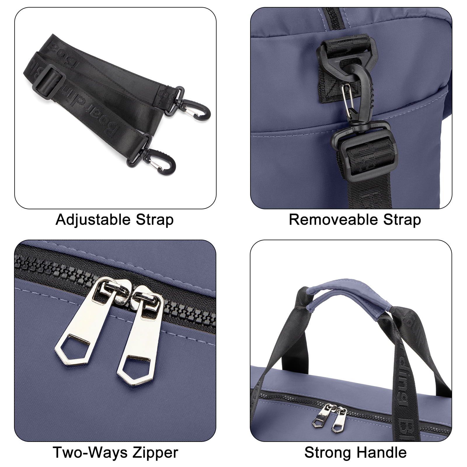 For United Airline 17x10x9 Inches Personal Item Underseat Travel duffle bag, ports Tote Gym Bag,Shoulder Weekender Overnight Bag (Navy)