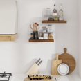 thumbnail image 2 of 16 Inch Floating Shelves for Wall,9.3 Inch Deep Hanging Shelves Wall Mounted Set of 2,Wood Shelves for Bathroom,Kitchen,Office,Living Room Decor,Walnut Color, 2 of 11