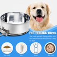 thumbnail image 3 of Cuenco colgante para mascotas, cuenco para mascotas, cuenco para perros de acero inoxidable, cuenco para agua para perros, alimentador de alimentos, cuenco desmontable para mascotas con 2 soportes de JAMW Sencillez, 3 of 5