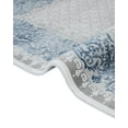 thumbnail image 3 of Dahlias Blue Geometric Acrylic Area Rugs for Living Room Jacquard Textured Modern Rugs Soft Geometric Rug for Bedroom Washable Rug Non-Slip Bohemian Carpet Perfect for Dining Room Office Beige, 3 of 6