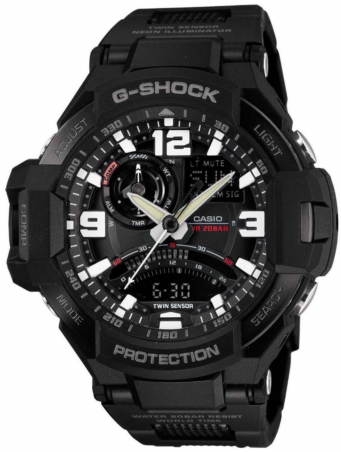 g shock watch twin sensor