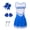 Blue, variant on Blue Girls Cheerleader Costume Outfit Set,Kids Sleeveless Cheerleading Uniform for Party Birthday Halloween