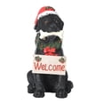 thumbnail image 2 of Estatua de perro de bienvenida de vacaciones con decoración de adornos de Navidad de resina de sombrero de Santa Wmkox8yii gf11993, 2 of 9
