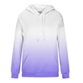 thumbnail image 5 of XFLWAM Womens Hoodie Sweatshirts Tie Dye Lightweight Long Sleeve Drawstring Pullover Tops with Pockets 2022 Spring Fall Tops Light Purple M, 5 of 5