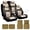Black/Tan, variant on Yupbizauto - Premium Grade Leatherette Car Seat Covers with Floor Mats Set - Universal Size - Airbag Compatible - Support 60 40 Split Type Seats and Center Console (Black/Grey)