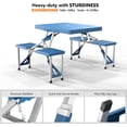 thumbnail image 6 of Neatifyes 4 Ft Camping Picnic Table Set with 4 Seats with Umbrella Hole Folding Lightweight Suitcase Card Table-220 Lbs Support Aluminum Frame, Plastic RV Tabletop for Barbecue,, 6 of 9
