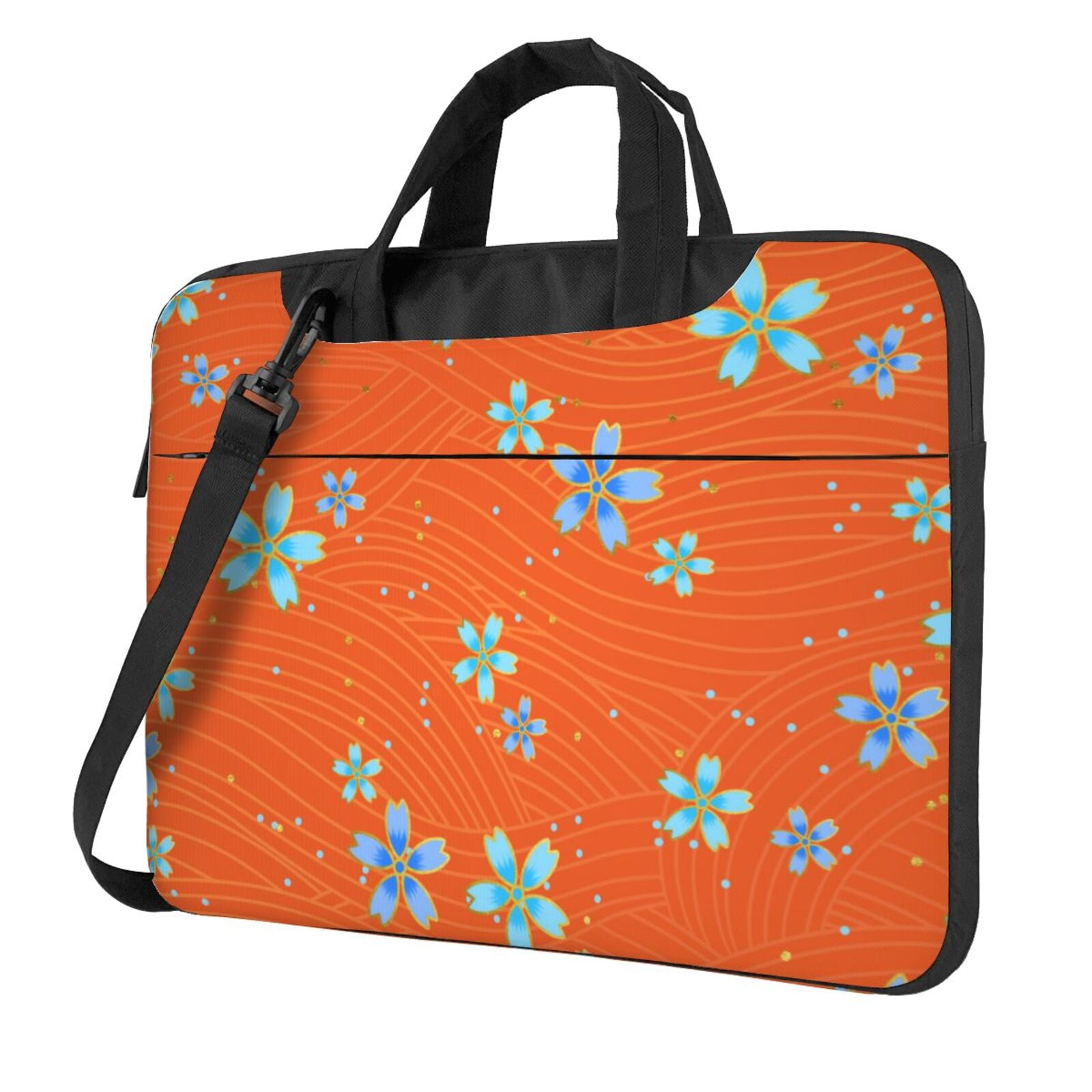 Orange Flower Flowers Laptop Bag, 15.6 inch Laptop or Tablet, Business