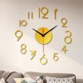 thumbnail image 4 of LINMOUA Frameless DIY Wall Mute Clock 3D Mirror Surface Sticker Home Office Decor, 4 of 5