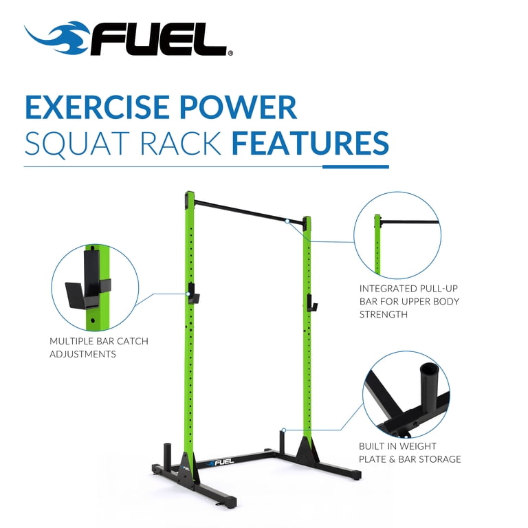Fuel Pureformance Power Squat Rack, 500 lb Capacity, Green photo 5