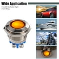 thumbnail image 2 of Unique Bargains 5Pcs LED Indicator Light 16mm 12V Metal Shell Waterproof Pilot  Dash Signal Lamp Interior Yellow, 2 of 6