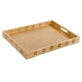 thumbnail image 4 of MLINS Beige Bamboo Tray for Serving Snacks Fruits and Teas Ideal for Storage Easy to Clean  Rectangular  Size 17.7 x 11.8 inches, 4 of 8