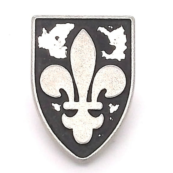 Fleur de Lis Plate Coat of Arms Nickel Snap Set Concho 1" 1265-29