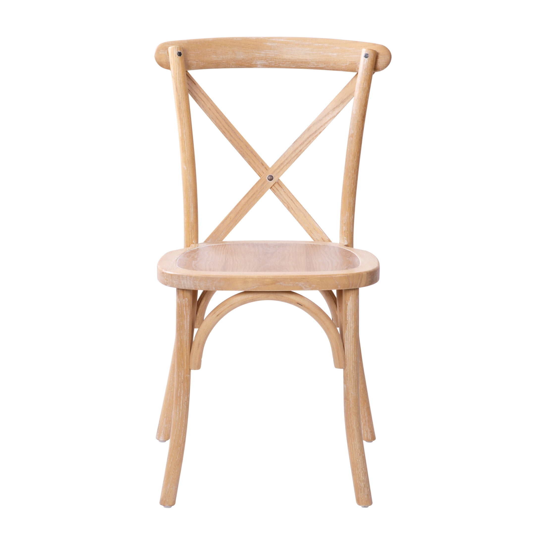 Merrick Lane X-Back Bistro Style Wooden High Back Dining Chair in Driftwood