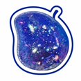 thumbnail image 3 of Mango Squishy Toy with Glitter Filling, Deep Blue, Soft Squeeze Relaxation Toy for Kids and Adults, 3 of 3