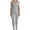 Gray, variant on Jumpsuits for Women,Rompers for Women,Threaded Low Neck Short Sleeve Hip-Lifting Slim Jumpsuit Bodycon Romper Stretchy Square Neck Jumpsuit,Workout Seamless Jumpsuit Leggings Romper