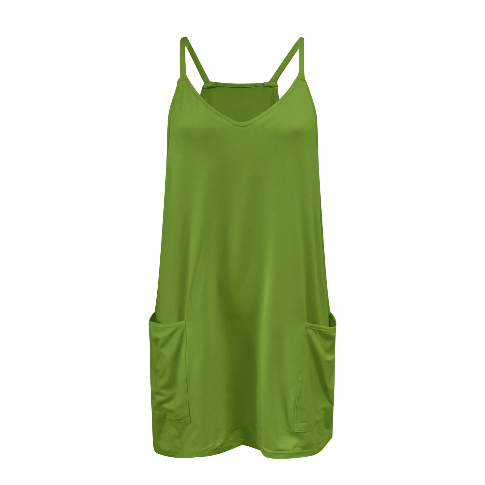 Womens Tennis Dress Workout Mini Dress with Shorts Sleeveless Spaghetti Straps Golf Athletic Dresses