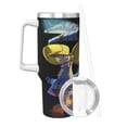 thumbnail image 1 of Taza térmica de acero inoxidable con aislamiento térmico para café caliente o frío de 40 oz con asa de Inspector Gadget, 1 of 8