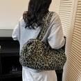 thumbnail image 5 of Hsqqdc Leopard Print Large Capacity Canvas Shoulder Tote Bag, Casual Hobo Handbag for Daily Commute Work, 5 of 7