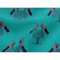 thumbnail image 4 of oneOone Viscose Jersey Fabric Bird & Tree Block Print Fabric BTY 60 Inch Wide, 4 of 5