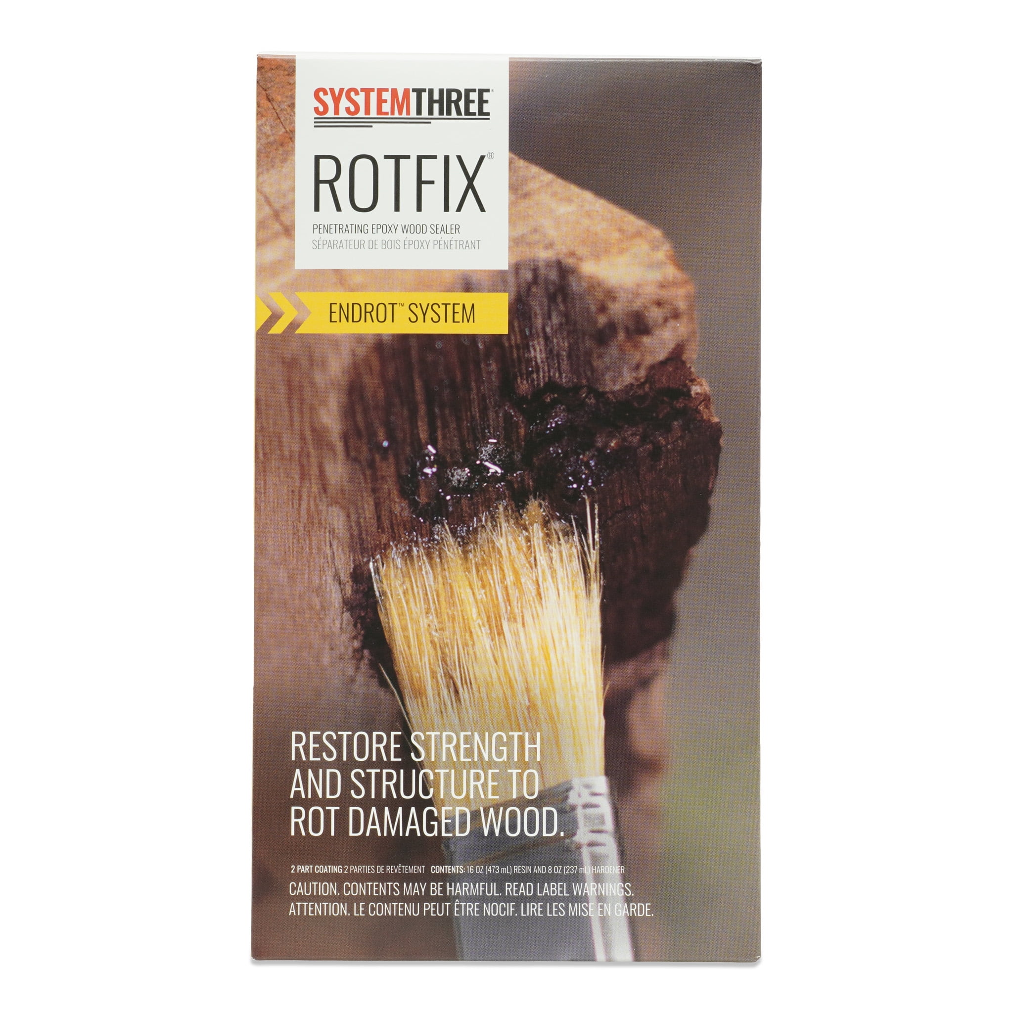System Three Rot Fix Epoxy Wood Sealer, 1.5-Pint Kit