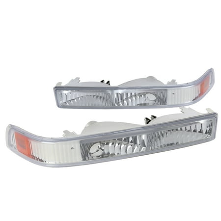 S10 Blazer Passengers Side Bumper - Spec-D Tuning 1998-2004 Chevy S10 Blazer Gmc Sonoma Signal Lamps Bumper Lights98 1999 2000 2001 2002 2003 2004 (Left + Right)