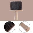 thumbnail image 2 of Barber Neck Duster Brush Brown Wooden Handle Hair Salon Removal Neck and Ear Dusting 1Set, 2 of 2