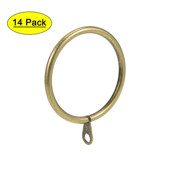 Uxcell Metal 45mm Inner Dia Bronze Curtain Rings 14 Pack
