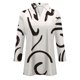 thumbnail image 4 of Fiudx Liquidación de Ahorros de Verano Blusa Informal de Manga 3/4 con Botones y Estampado de Cuello para Mujer, 4 of 5