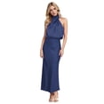 thumbnail image 2 of formal Dresses for Women Prom Dress Elegant Women's Fashion Sexy Solid Color Bodycon Round Neck Short Sleeve Casual Long Dress, 2 of 6